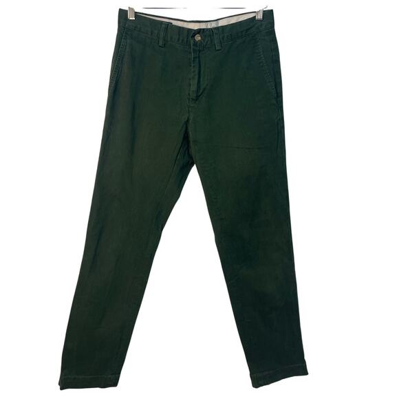 Polo Ralph Lauren Blue Label Slim Fit Chino Pants Size 30/32 Green Pre-owned - Picture 1 of 12
